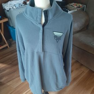 Vs pink snap neck sweatshirt